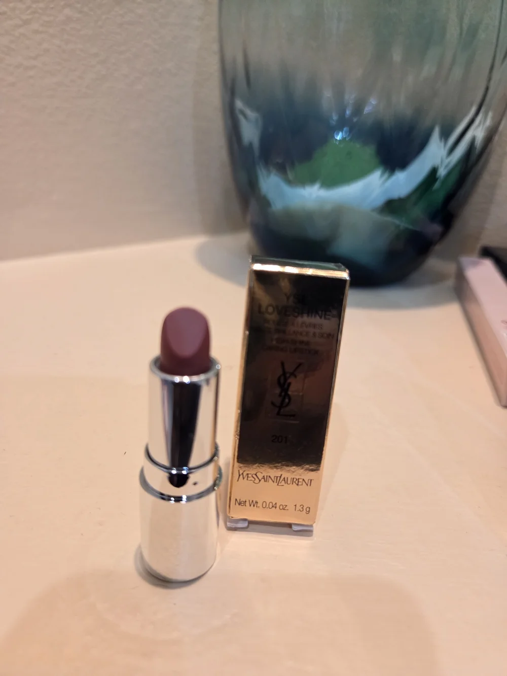 YSL Loveshine Lipstick Mini 201 Rosewood Blush 1.3g New in Box